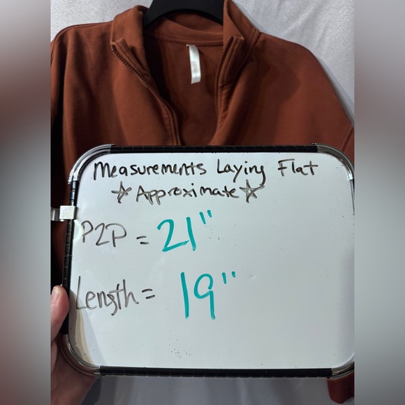 Fabletics Kat 1/2 Half Zip Cropped Pullover Sweatshirt Brown/Rust Orange Size L - Picture 3 of 5